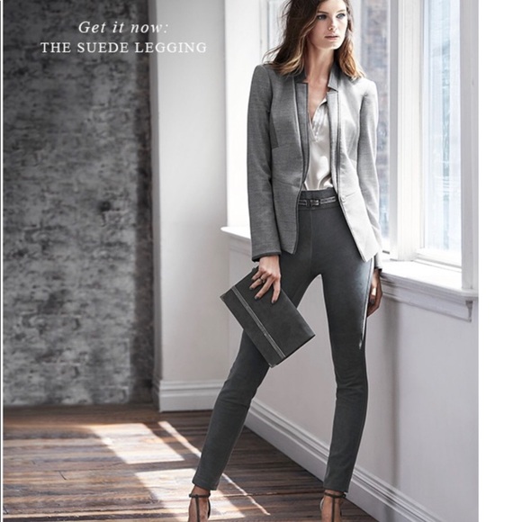 WHBM Ultra-Suede Leggings in Dusk/Gray | 0L - Picture 12 of 13
